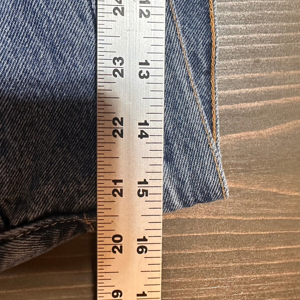 Levis Premium 501 Button Fly 90s Mens Straight Leg Blue Denim Jeans W29 L30 - Picture 4 of 10